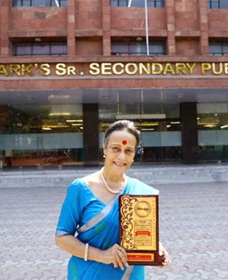 St. Mark’s Meera Bagh - Radiant Academic Leadership Award was bestowed upon our Principal, Ms. Anjali Aggarwal for her unwavering commitment to education by Spell Bee International : Click to Enlarge