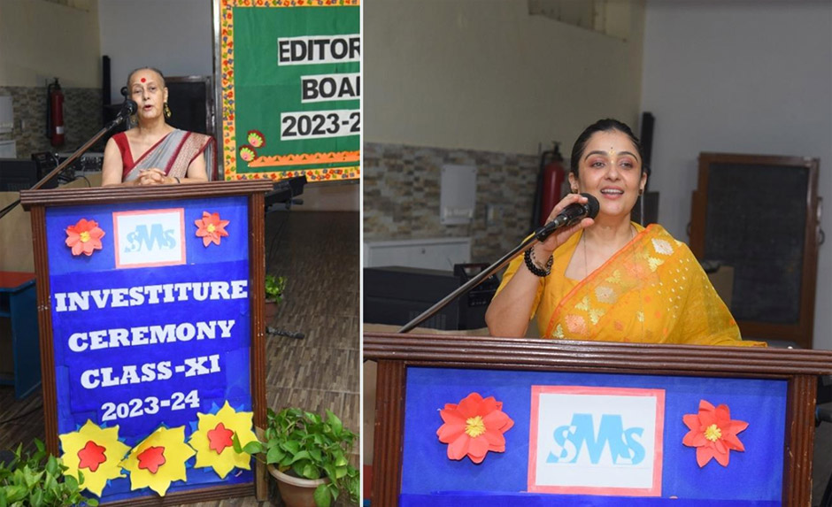 St. Mark’s Meera Bagh - Principal and Vice Principal address the new Student Council : Click to Enlarge