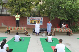 St. Mark's School, Meera Bagh - International Day of Yoga : Click to Enlarge