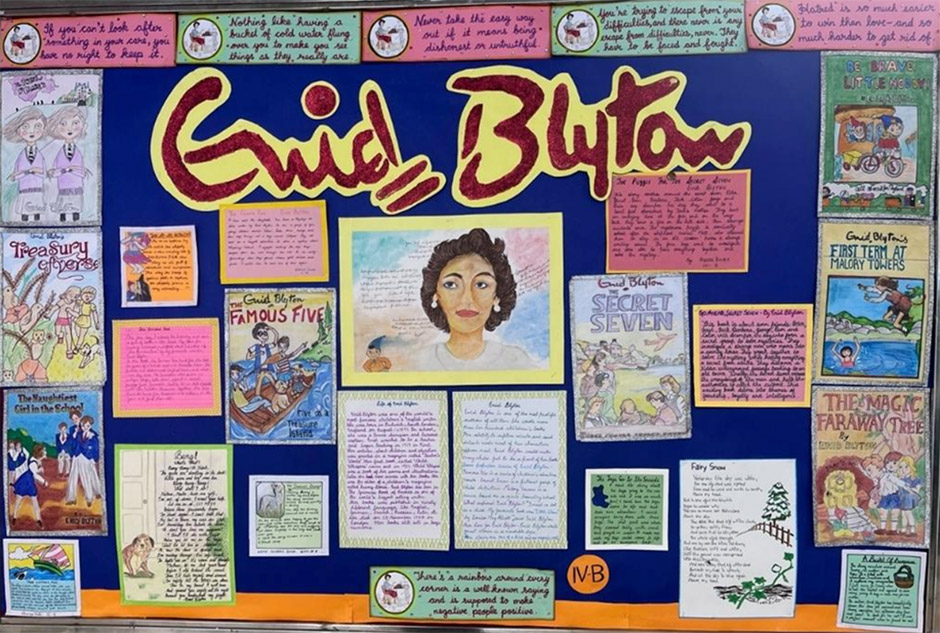 SMS, Meera Bagh - Students of Class 4-B celebrated Enid Blyton : Click to Enlarge