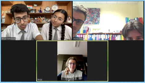 St. Mark's School, Meera Bagh - A virtual meeting with friends from Gimnazija Maribor, Slovenia : Click to Enlarge