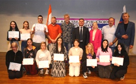 St. Mark's Sr. Sec. Public School School, Meera Bagh - Student-Teacher Delegation from Slovakia visit our school : Click to Enlarge
