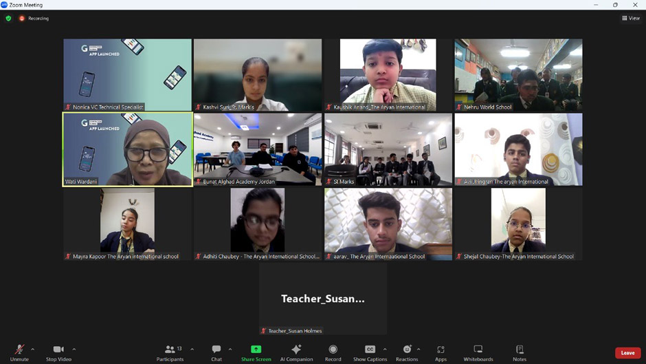 St. Mark's Sr. Sec. Public School School, Meera Bagh - Video Conference on the Generation Global Platform : Click to Enlarge