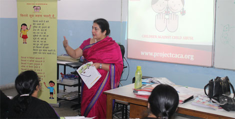 St. Mark's School, Meera Bagh - Project CACA : Children Against Child Abuse : Click to Enlarge