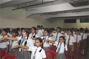 St. Mark's School, Meera Bagh - Live telecast of Pollution Free Delhi : Click to Enlarge