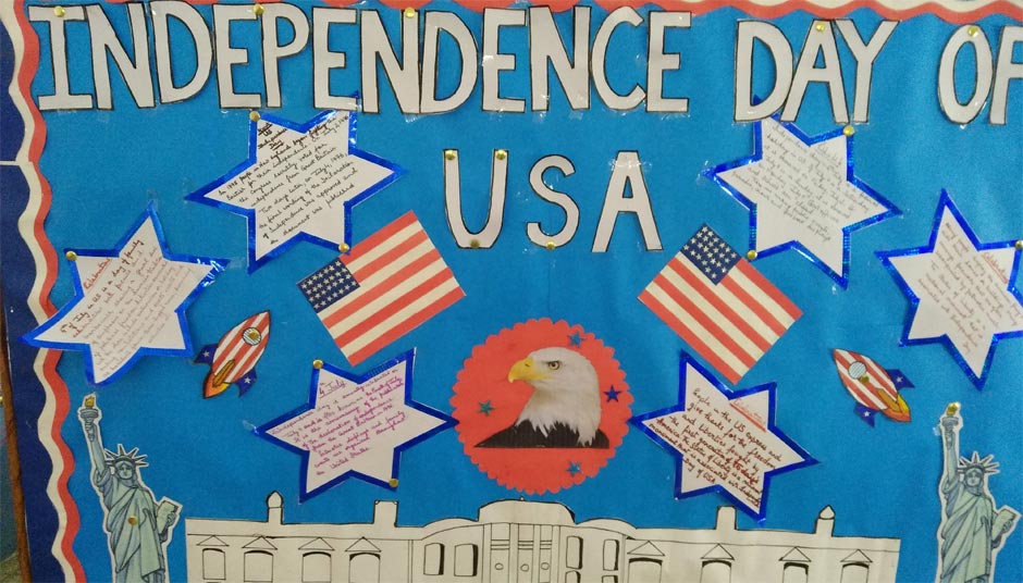 St. Mark's School, Meera Bagh - Independence Day of USA : Click to Enlarge