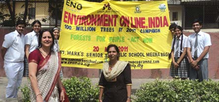 St. Mark's Sr. Sec.Public School Joins Environment Online : Click to Enlarge