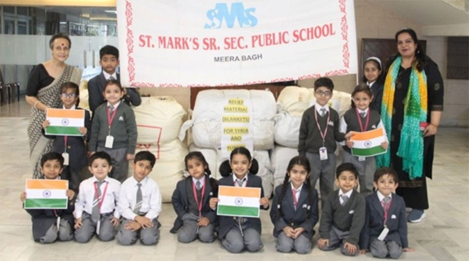 St. Mark’s School, Meera Bagh - In solidarity with the people of Turkey and Syria : Click to Enlarge