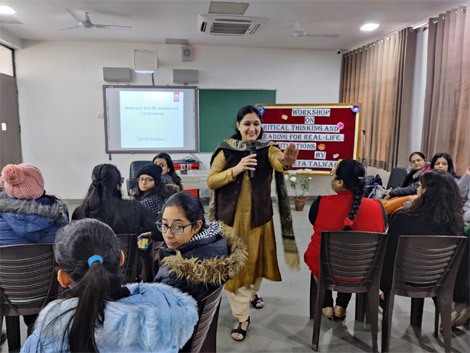 St. Mark's School, Meera Bagh - Workshop: Critical Thinking and Reading of Real Life Situations : Click to Enlarge