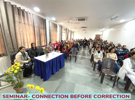 St. Mark's School, Meera Bagh - Counselling Department at St. Mark's Sr. Sec Public School conducted a Parent Seminar on Conscious Parenting titled: Connection before Correction : Click to Enlarge