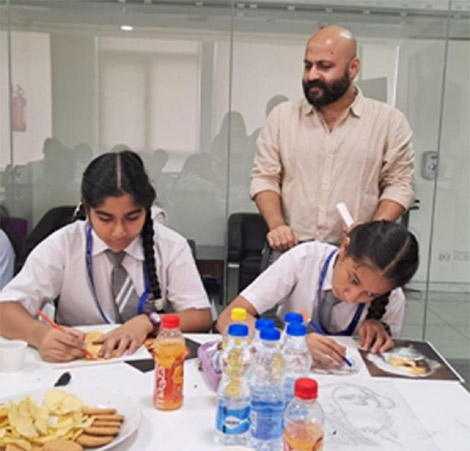 St. Mark's School, Meera Bagh - Our students attended the third edition of Creative Strokes: The Portrait Workshop - In collaboration with Hindustan Times : Click to Enlarge