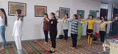 St. Mark's School, Meera Bagh - In-Service Teacher Training workshop on Yoga and Meditation by Dr. Naveen Chandra Kandpal, a PHD in Yoga : Click to Enlarge