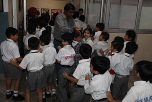 St. Mark's School, Meera Bagh - ACT EARLY, ACT FAST and DONT PANIC - fire drill and drill on disaster management held : Click to Enlarge