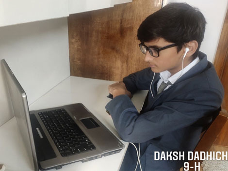 St. Mark's School, Meera Bagh - Students participate in a video conference on Essentials of Dialogue: Faith, Values and Communities : Click to Enlarge