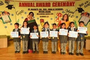 St. Mark's School, Meera Bagh - CLASS 2-E - Young Achievers from Grades 1 to 5 are felicitated at the Annual Award Ceremony : Click to Enlarge