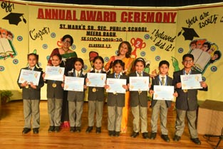 St. Mark's School, Meera Bagh - CLASS 2-F - Young Achievers from Grades 1 to 5 are felicitated at the Annual Award Ceremony : Click to Enlarge