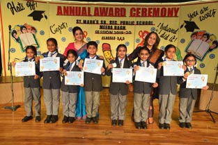 St. Mark's School, Meera Bagh - CLASS 3-F - Young Achievers from Grades 1 to 5 are felicitated at the Annual Award Ceremony : Click to Enlarge