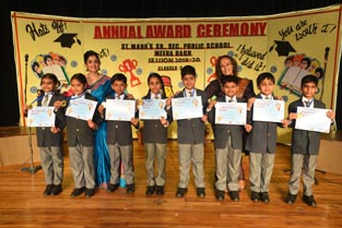St. Mark's School, Meera Bagh - CLASS 3-G - Young Achievers from Grades 1 to 5 are felicitated at the Annual Award Ceremony : Click to Enlarge