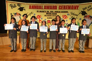 St. Mark's School, Meera Bagh - CLASS 4-C - Young Achievers from Grades 1 to 5 are felicitated at the Annual Award Ceremony : Click to Enlarge