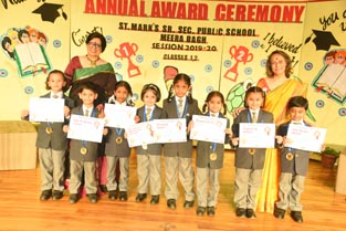 St. Mark's School, Meera Bagh - CLASS 1-C - Young Achievers from Grades 1 to 5 are felicitated at the Annual Award Ceremony : Click to Enlarge
