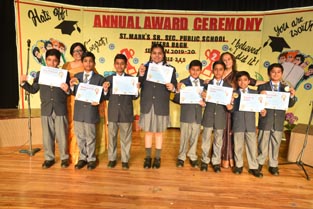 St. Mark's School, Meera Bagh - CLASS 5-C - Young Achievers from Grades 1 to 5 are felicitated at the Annual Award Ceremony : Click to Enlarge
