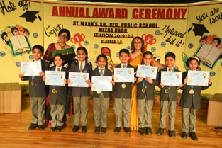 St. Mark's School, Meera Bagh - CLASS 2-A - Young Achievers from Grades 1 to 5 are felicitated at the Annual Award Ceremony : Click to Enlarge