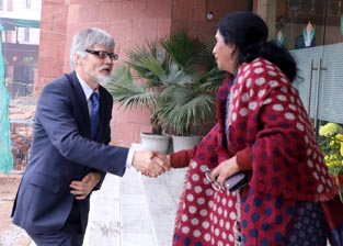 St. Mark's School, Meera Bagh - H. E. Dr. Marjan Cencen, Ambassador of Slovenia to India is the Special Guest of Honour @ India and Slovenia - everlasting friendship : Click to Enlarge