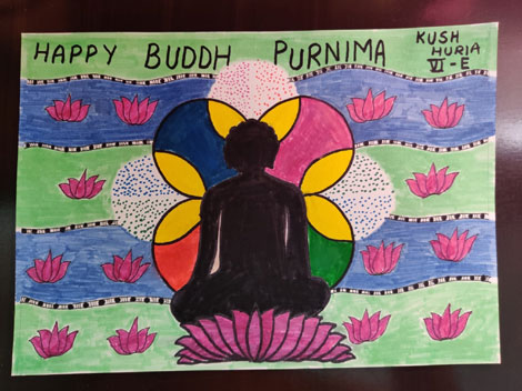 St. Mark's School, Meera Bagh - Budh Purnima celebrated - Kush Huria (VI-E) : Click to Enlarge