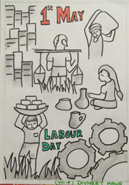 St. Mark's School, Meera Bagh - International Labour Day observed - Divneet Kaur (VIII-F) : Click to Enlarge