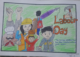 St. Mark's School, Meera Bagh - International Labour Day observed - Arshpreet Kaur (VIII-A) : Click to Enlarge