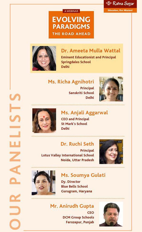 St. Mark's School, Meera Bagh - Our Principal, Ms. A. Aggarwal, is a panelist for a webinar on - Evolving Paradigms - The Road Ahead : Click to Enlarge