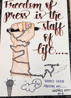 St. Mark's School, Meera Bagh - World Press Freedom Day observed - Shifali Datt : Click to Enlarge