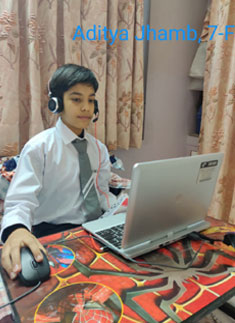 St. Mark's School, Meera Bagh - Students participate in a video conference on Article 18 UNDHR - Freedom of Belief held on 24 November 2020 : Click to Enlarge