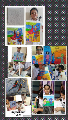 St. Mark's School, Meera Bagh - Students of Classes 1 to 5 participate in Art Competition : Click to Enlarge