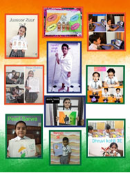 St. Mark's School, Meera Bagh - Remembering the Mahatma on his Jayanti : Click to Enlarge