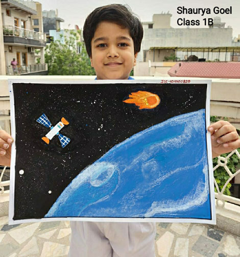 St. Mark's School, Meera Bagh - Shaurya Goel (1-B) excels in the National level Drawing Competition organised by ISRO : Click to Enlarge