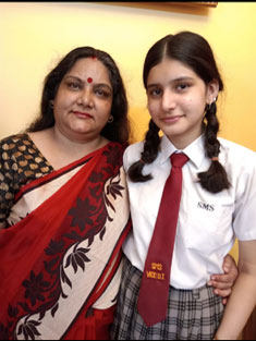 St. Mark's School, Meera Bagh - The new student council sworn in - Poulina Bannerjee : Click to Enlarge