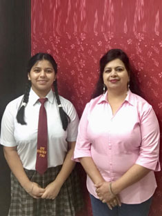 St. Mark's School, Meera Bagh - The new student council sworn in - Tamanna Mohan- Sports Cap Girl : Click to Enlarge