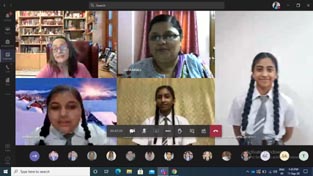 St. Mark's School, Meera Bagh - Students of Classes 6 and 8 participate in English Recitation Competition : Click to Enlarge