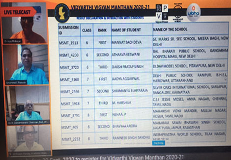 St. Mark's School, Meera Bagh - Masti se Mastishk tak results - Mannat Sachdeva, 6-E stands First at the National level in the junior category. Twenty six students receive Certificate of Appreciation - List of All India winners in the Junior category : Click to Enlarge