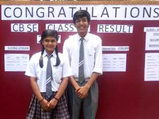 St. Mark's Sr. Sec. Public School, Janak Puri - Class XII toppers of Science Stream - Click to Enlarge