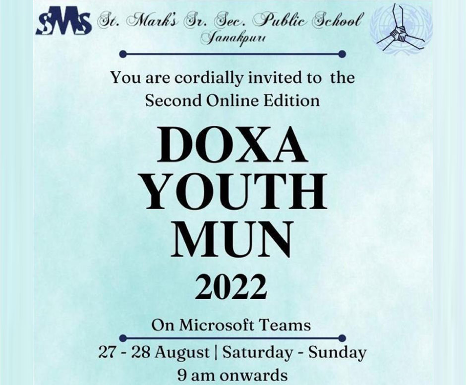 St. Mark's School, Janak Puri - DOXA Youth MUN 2022 : Click to Enlarge