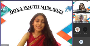 St. Marks Sr. Sec. Public School, Janakpuri - Our School organised the third online edition of DOXA YOUTH Model United Nations (MUN) : Click to Enlarge