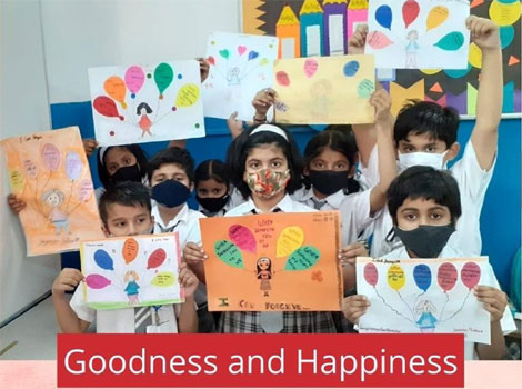 St. Marks Sr. Sec. Public School, Janakpuri - St. Mark's Sr. Sec. Public School, Janakpuri - Goodness and Happiness Class - Treat others as you wish to be treated yourself : Click to Enlarge