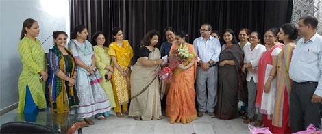 St. Mark's School, Janak Puri - Bidding Farewell to our loving Social Science Teacher Ms. G. Indira : Click to Enlarge