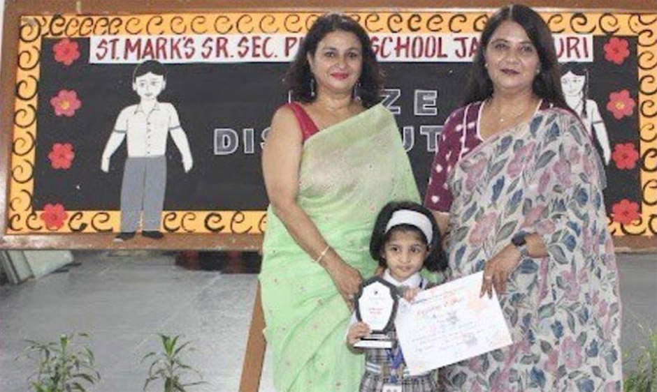 St. Marks Sr. Sec. Public School, Janakpuri - Maanushi Nagi of Class Nursery participated in the event Astro Dresto a Fancy Dress Competition and won the Second Position : Click to Enlarge
