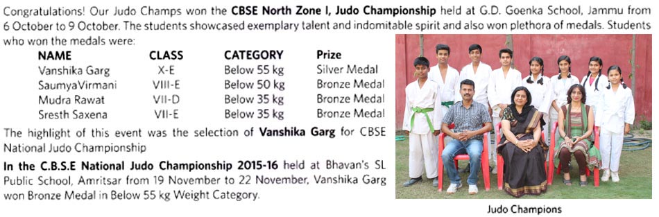 St. Mark's School, Janakpuri - CBSE North Zone 1 : Judo Championship