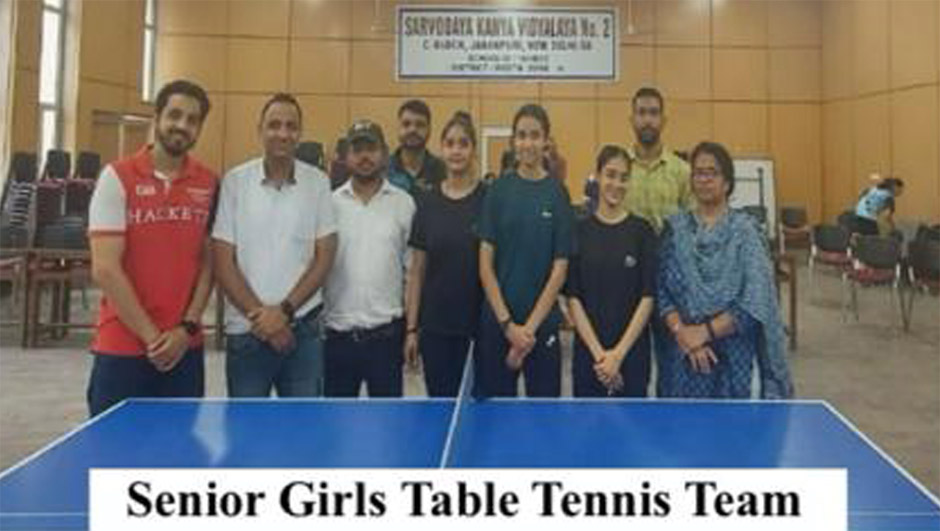 St. Marks Sr. Sec. Public School, Janakpuri - Zonal Senior Girls Table Tennis : Click to Enlarge