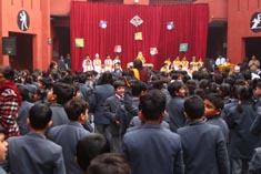 St. Mark's School, Janak Puri - Worshipped the Goddess of Learning, Sarswati on the occasion of Basant Panchami : Click to Enlarge