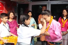 St. Mark's School, Janak Puri - A delegation  from Yangchenphug Higher Secondary School, Thimpu, Bhutan visited our school as part of the India Bhutan Exchange Programme : Click to Enlarge